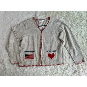 Vintage Americana Patriotic Cardigan